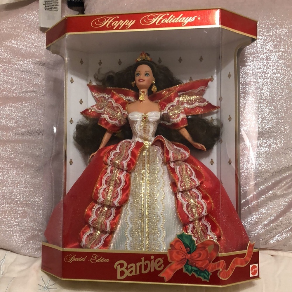 Happy Holidays Special Edition 10th Anniversary Green Eyed 1997 Barbie Doll NIB